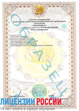 Образец сертификата соответствия (приложение) Ступино Сертификат OHSAS 18001